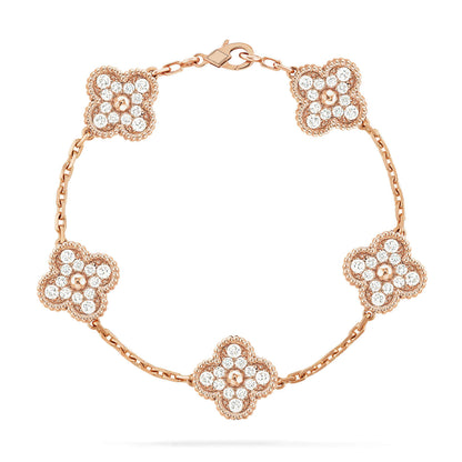 [Rani Jewelry] CLOVER 5 MOTIF FULL DIAMOND BRACELET COLLECTION