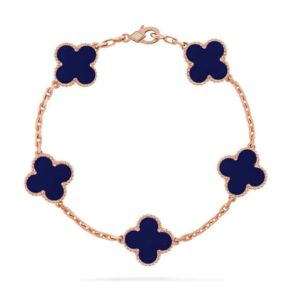 [Rani Jewelry]CLOVER 5 MOTIF LAPIS LAZULI BRACELET COLLECTION