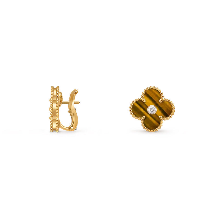 [Rani Jewelry]CLOVER 15MM MOP DIAMOND EARRINGS COLLECTION