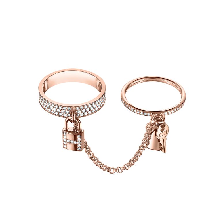 [Rani Jewelry]HM KELLY CLOCHETTE DOUBLE RING IN  WITH DIAMONDS