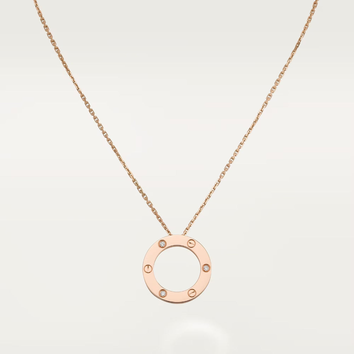 [Rani Jewelry] LOVE NECKLACE 16MM 3 DIAMONDS