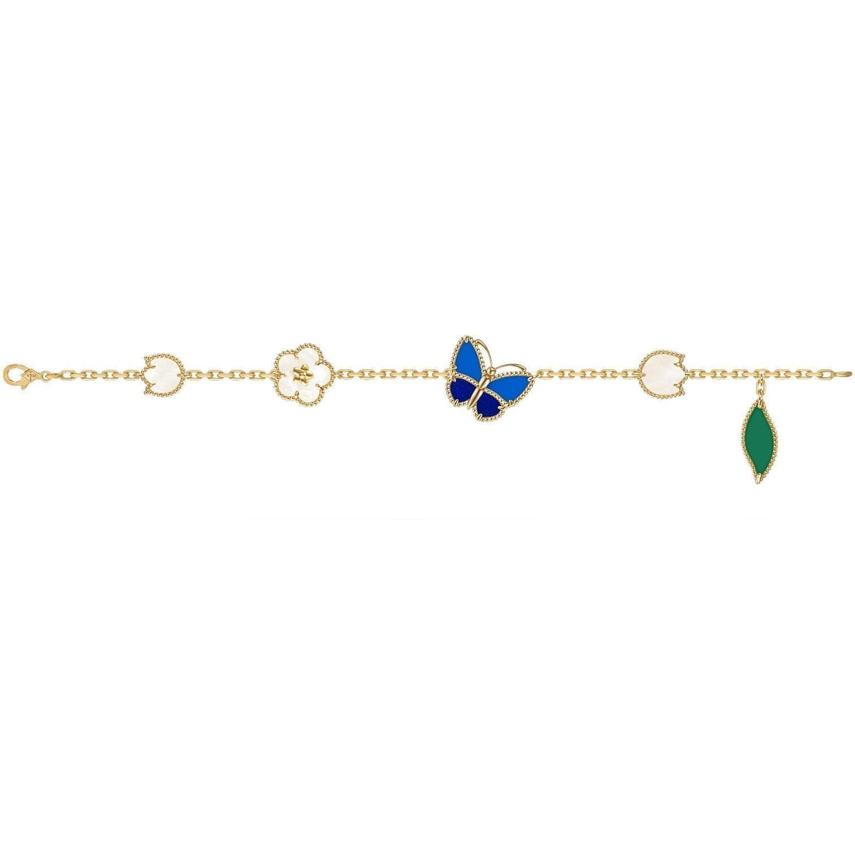 [Rani Jewelry] Lucky Spring Butterfly 5-Motif & LOVE Unlimited Bracelet Stack Set