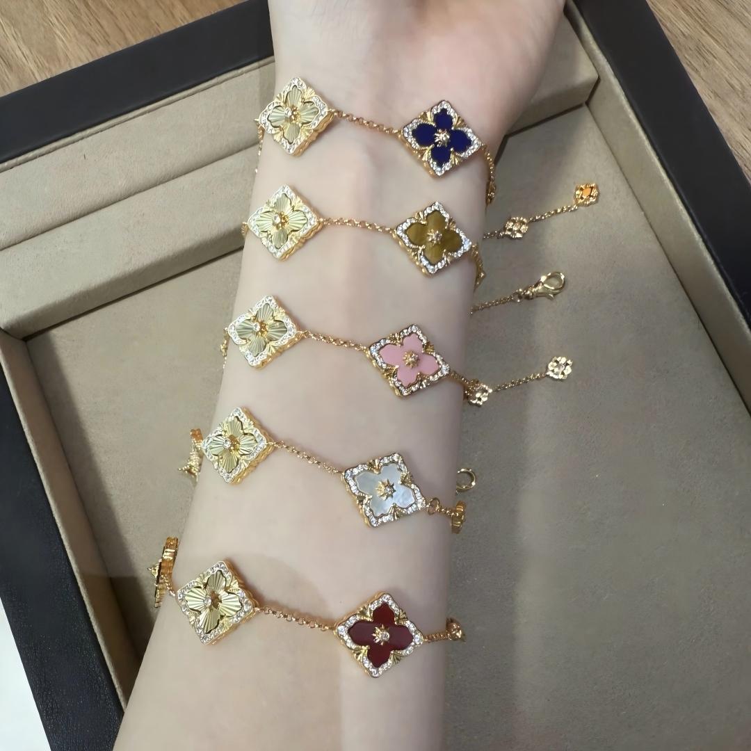 [Rani Jewelry JEWELRY] OPERA 5 MOTIFS TULLE ENAMEL BRACELET