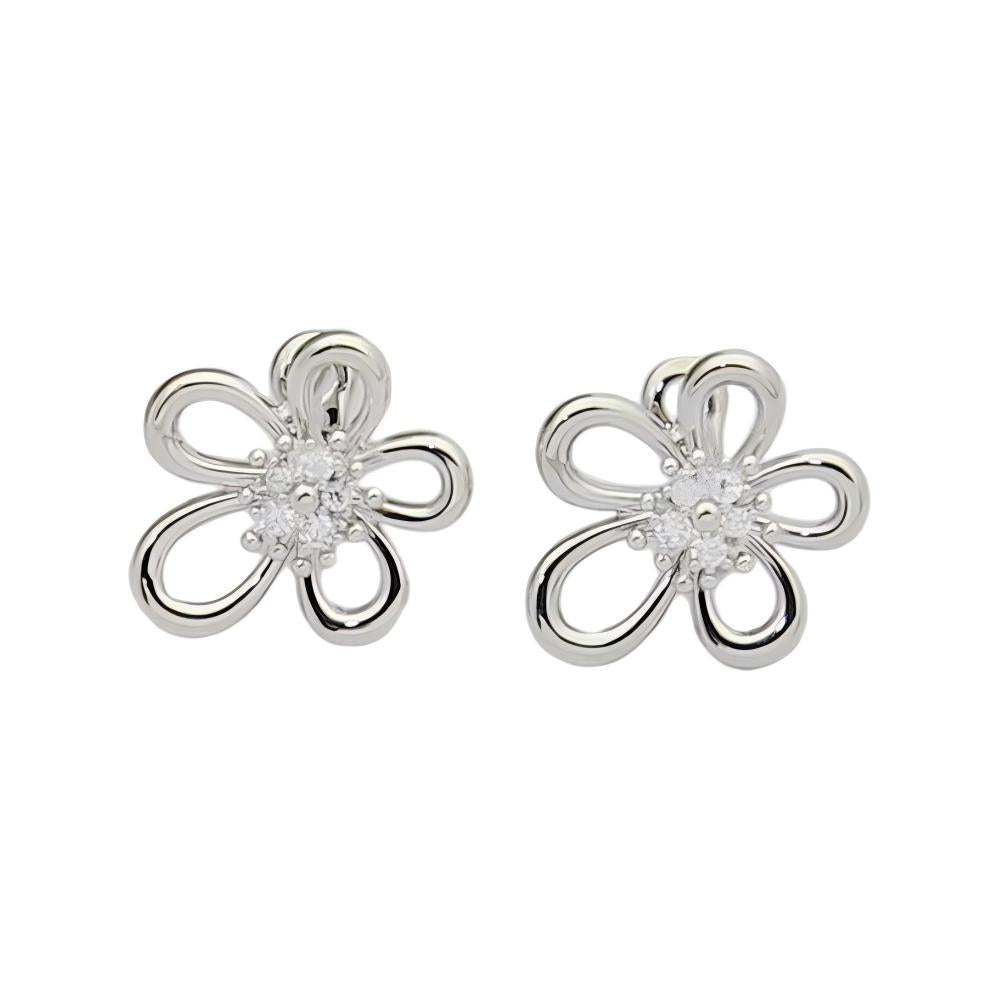 [Rani Jewelry] FLOWERLACE EARRING 5 DIAMONDS