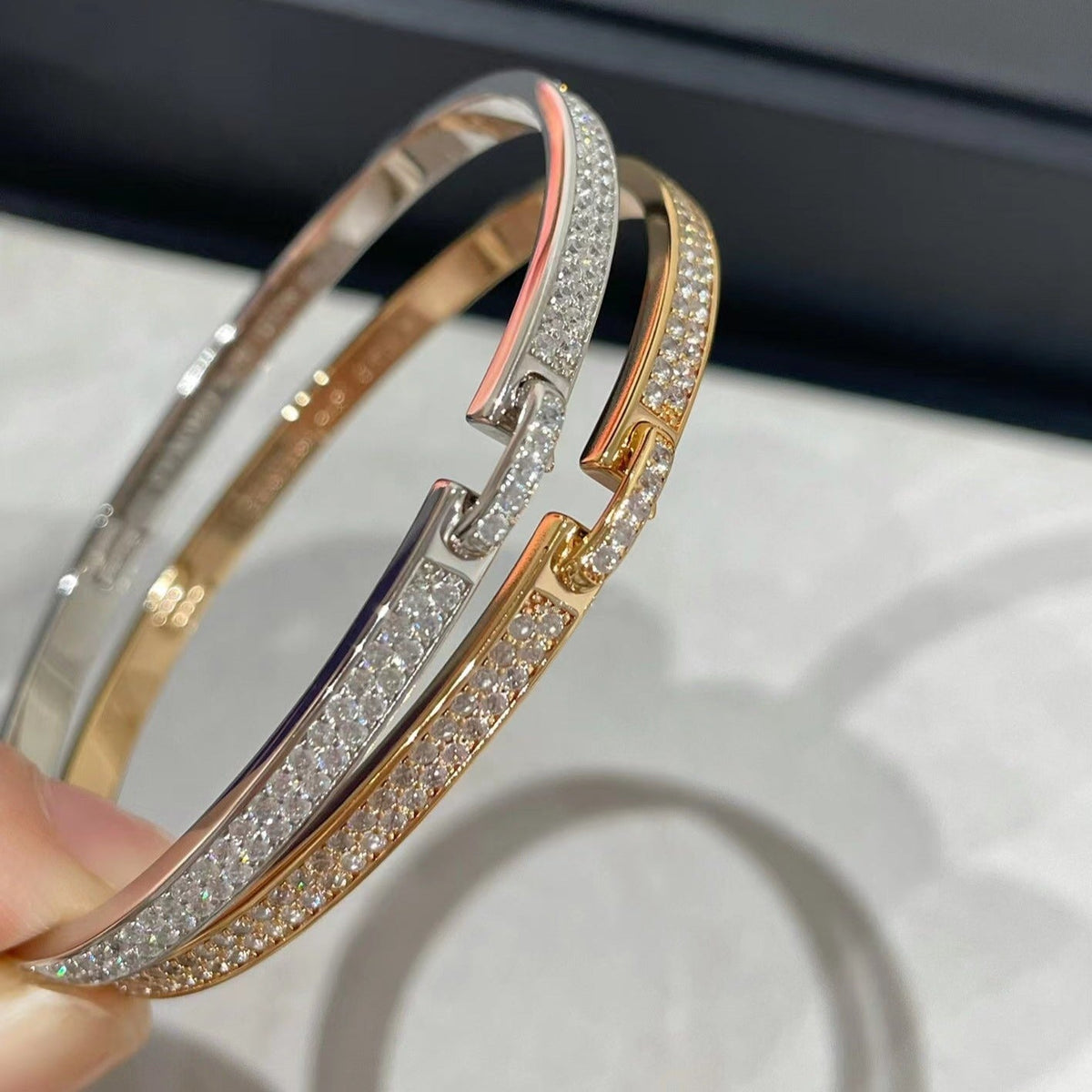 [Rani Jewelry]LIENS VIDENCE DIAMOND PAVED BRACELET