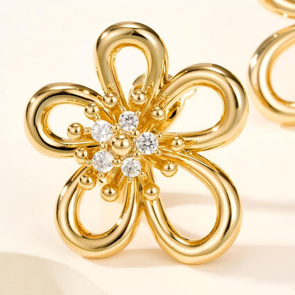 [Rani Jewelry] FLOWERLACE EARRING 5 DIAMONDS