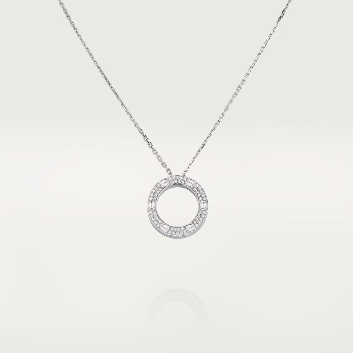 [Rani Jewelry] LOVE NECKLACE 16MM  FULL DIAMOND