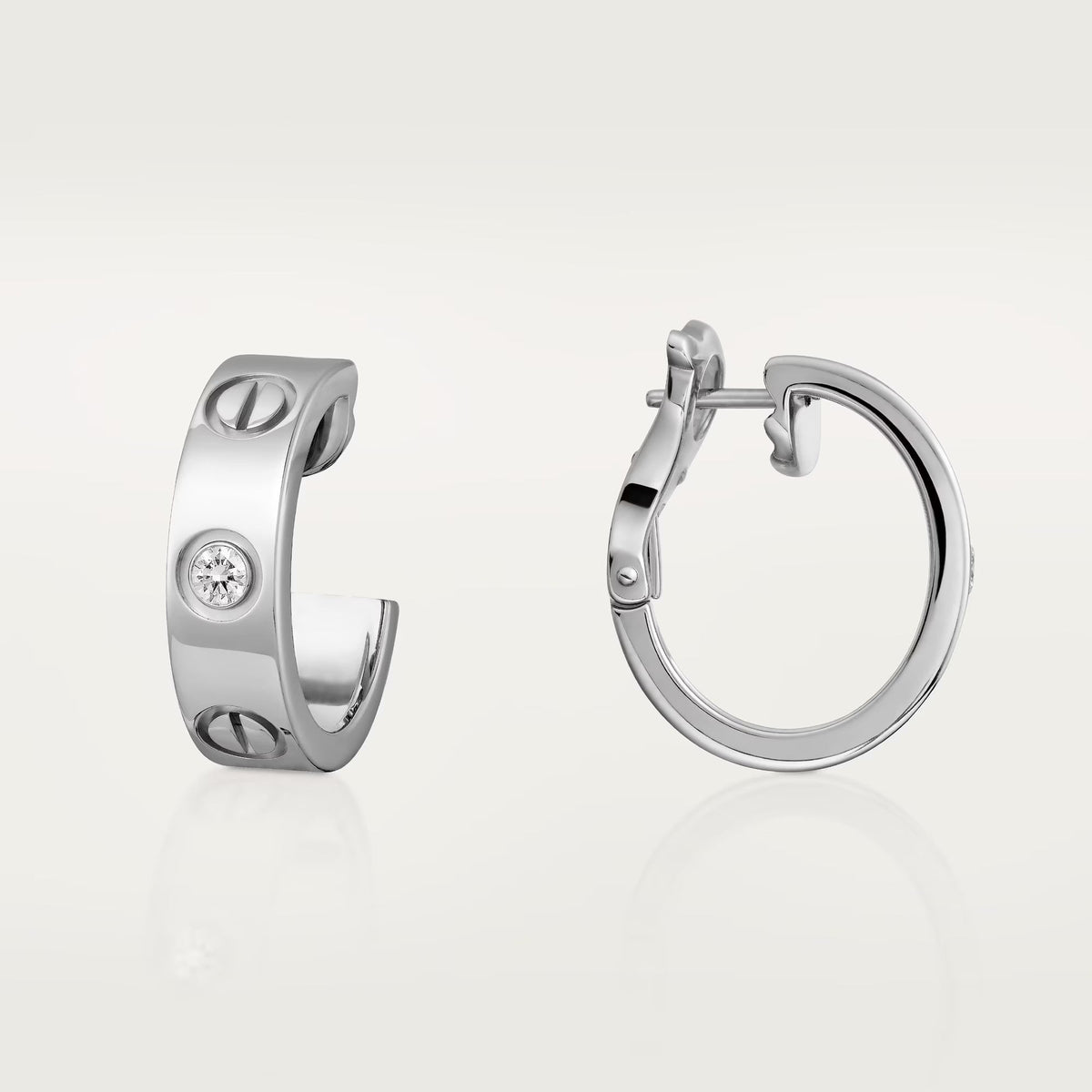 [Rani Jewelry] LOVE EARRINGS 5.7MM 2 DIAMONDS