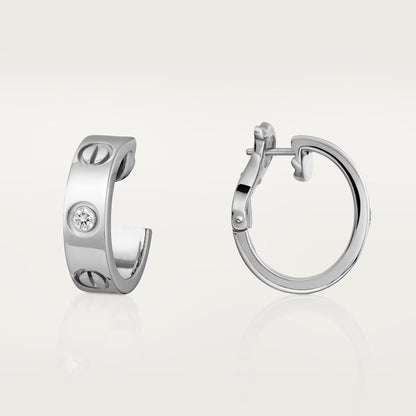 [Rani Jewelry] LOVE EARRINGS 5.7MM 2 DIAMONDS