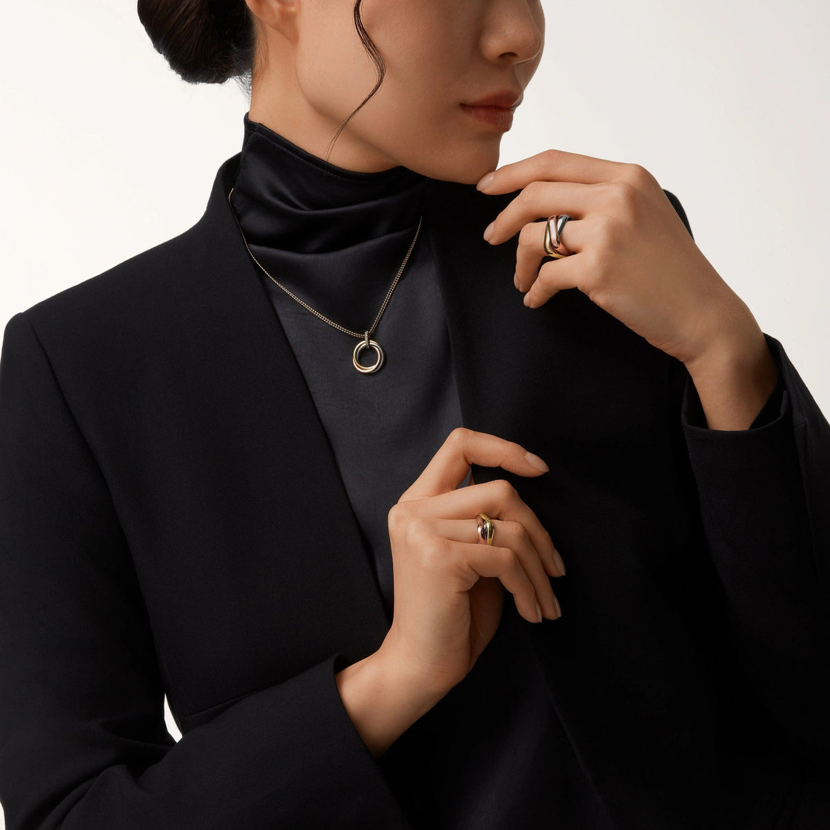 [Rani Jewelry] TRINITY MEDIUM  DIAMONDS NECKLACE