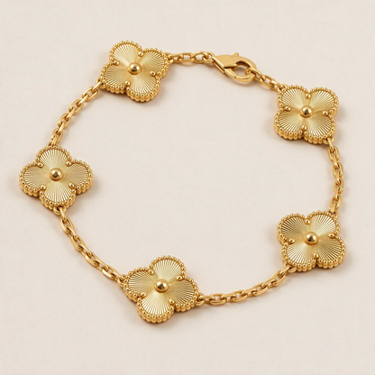 [Rani Jewelry] Clover & Love & Juste 3-Piece Gold Bracelet Stack Set