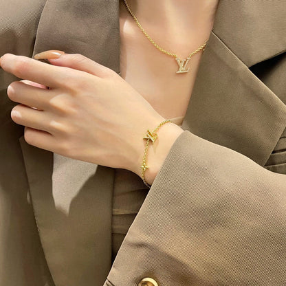 [Rani Jewelry]LOGO STAR MOTIF GOLD BRACELET