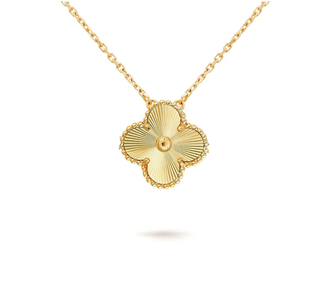 [Rani Jewelry]CLOVER 15MM SINGLE FLOWER NECKLACE COLLECTION