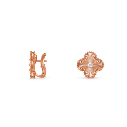 [Rani Jewelry]CLOVER 15MM MOP DIAMOND EARRINGS COLLECTION