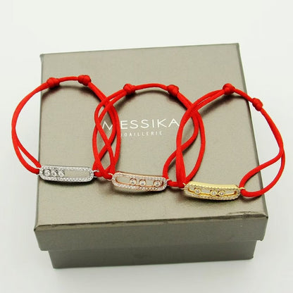 [Rani Jewelry]Messika Care(s) pink cord pavé bracelet