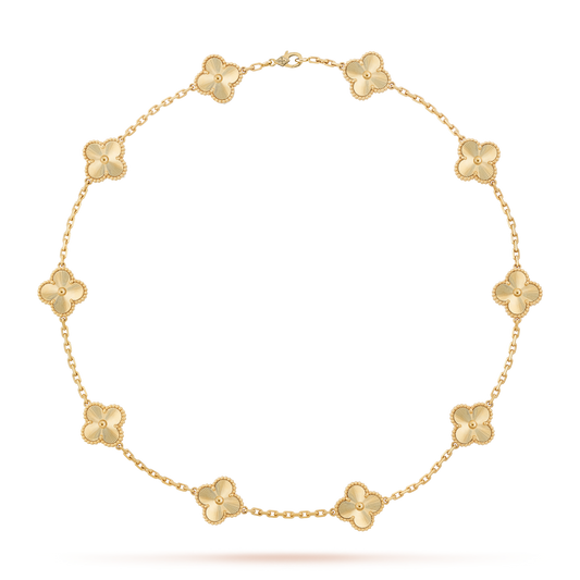 [Rani Jewelry]CLOVER 10 MOTIFS LASER NECKLACE