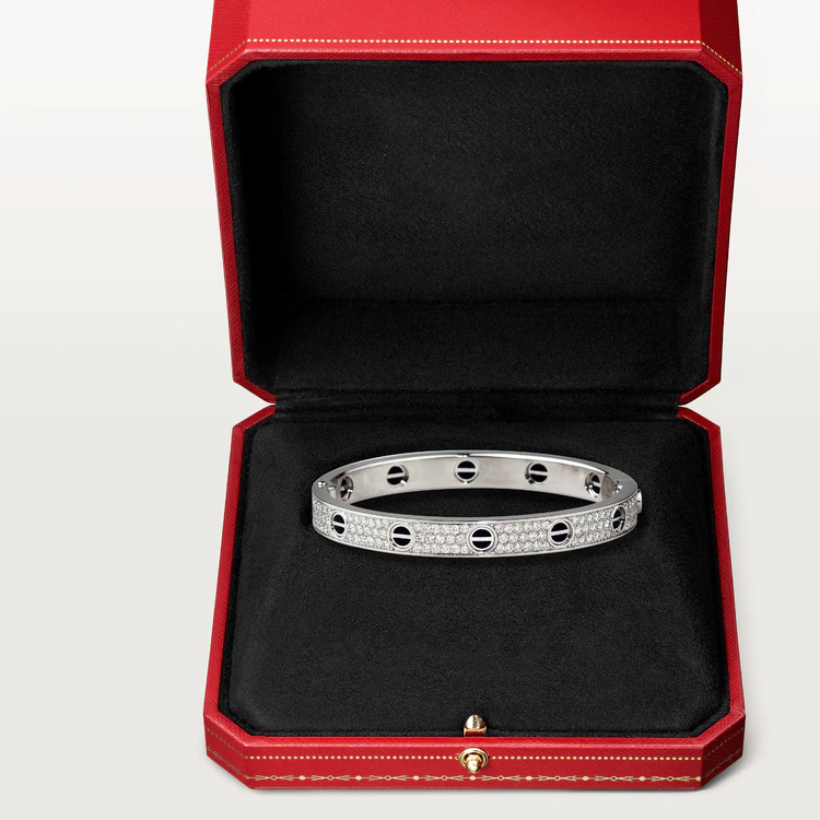 [Rani Jewelry] LOVE BRACELET 6.1MM DIAMOND-PAVED CERAMIC