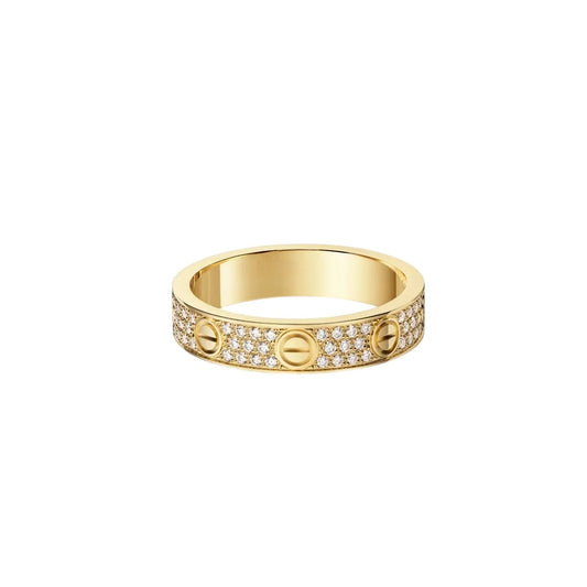 [Rani Jewelry] LOVE RING 4.0MM DIAMOND PAVED