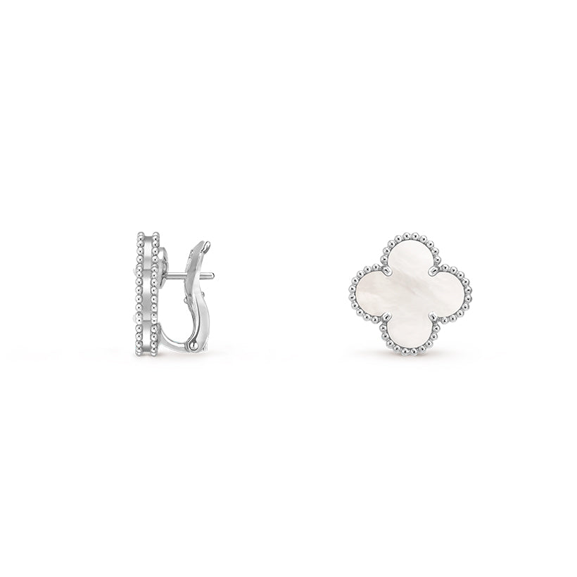 [Rani Jewelry]CLOVER SILVER 15MM MOP EARRINGS COLLECTION