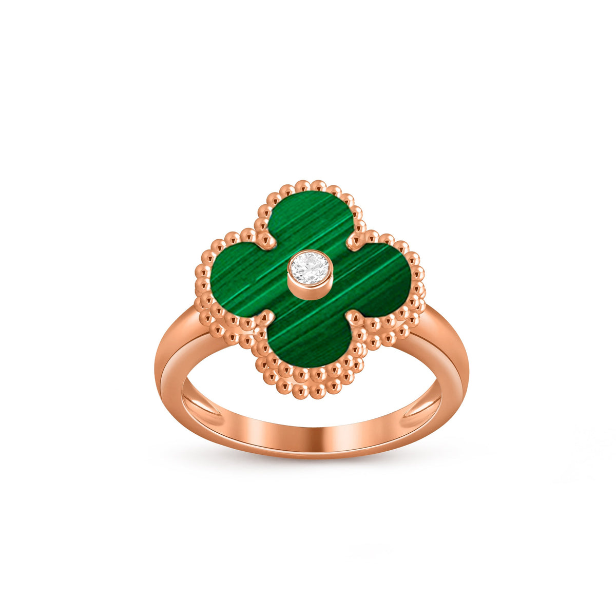 [Rani Jewelry]CLOVER DIAMOND RING ROSE GOLD COLLECTION