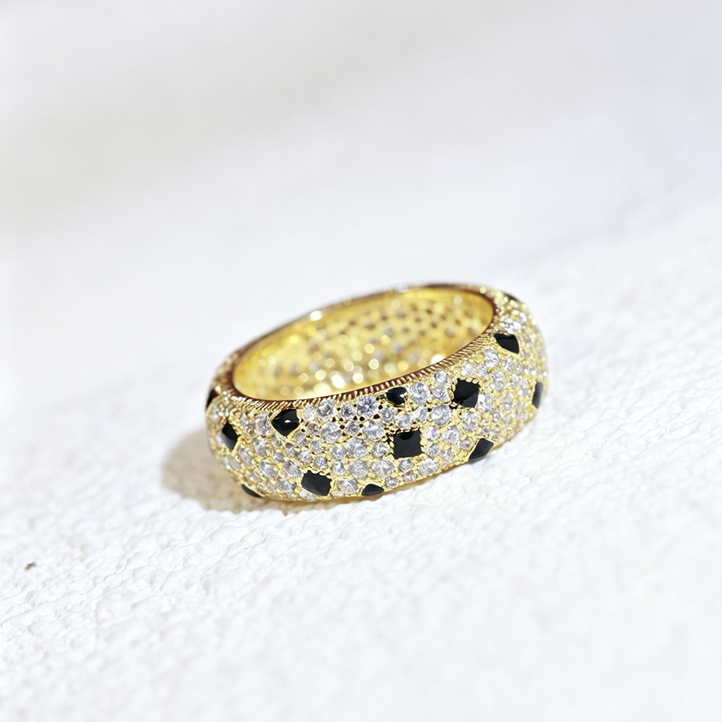 [Rani Jewelry] PANTHERE SPOTTED FULL DIAMOND RING