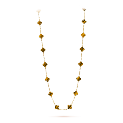 [Rani Jewelry]CLOVER 20 MOTIFS TIGER EYE ROSE GOLD