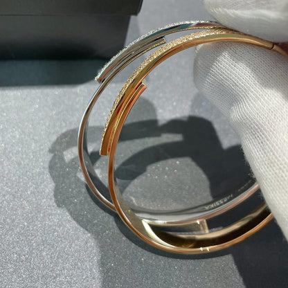 [Rani Jewelry]Move Noa Rose Gold Pavé Diamond Bangle Bracelet
