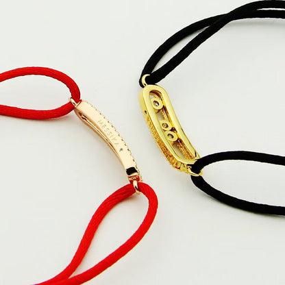 [Rani Jewelry]Messika Care(s) pink cord pavé bracelet