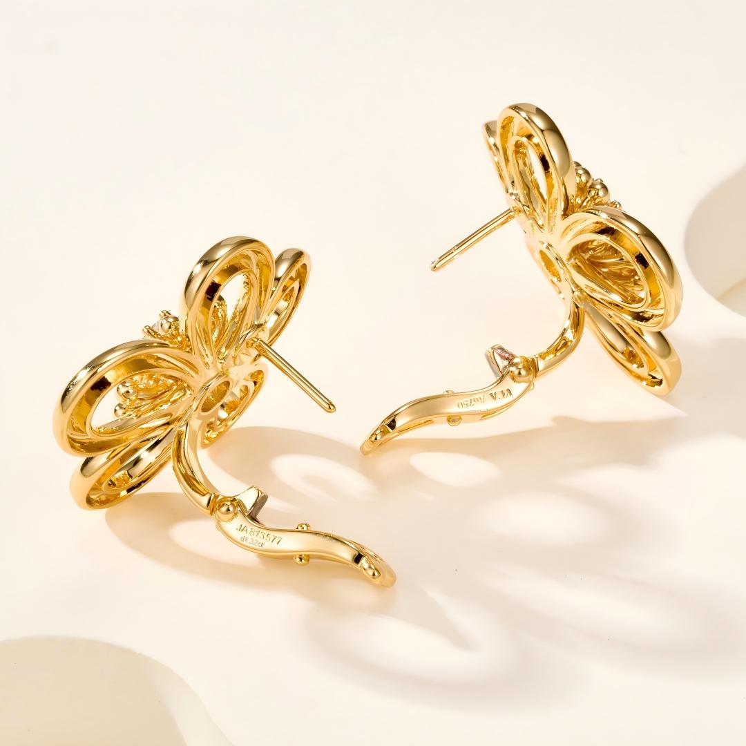 [Rani Jewelry] FLOWERLACE EARRING 5 DIAMONDS