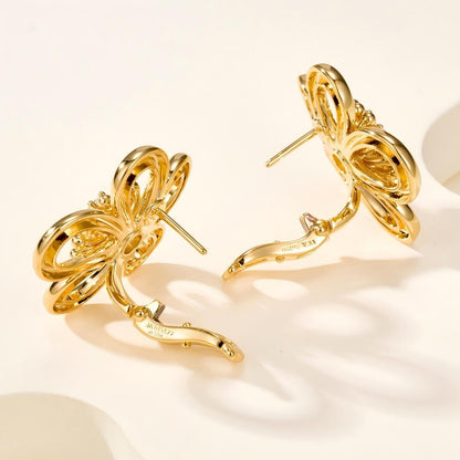 [Rani Jewelry] FLOWERLACE EARRING 5 DIAMONDS