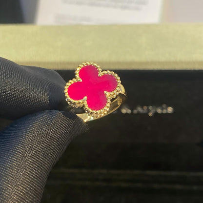 [Rani Jewelry]NEW CLOVER PINK ENAMEL RINGS