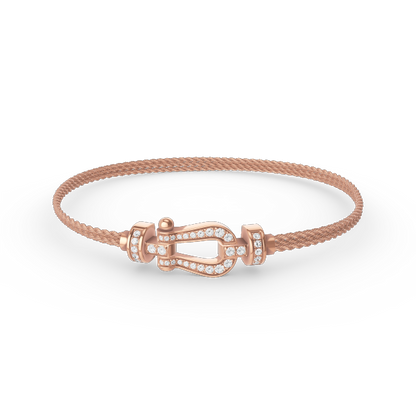 [Rani Jewelry]FORCE SMALL HORSESHOE  DIAMOND CHAIN ROPE BRACELET