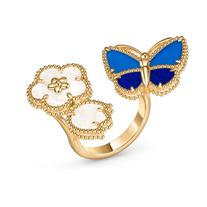 [Rani Jewelry]LUCKY SPRING BUTTERFLY OPEN-FACE RINGS