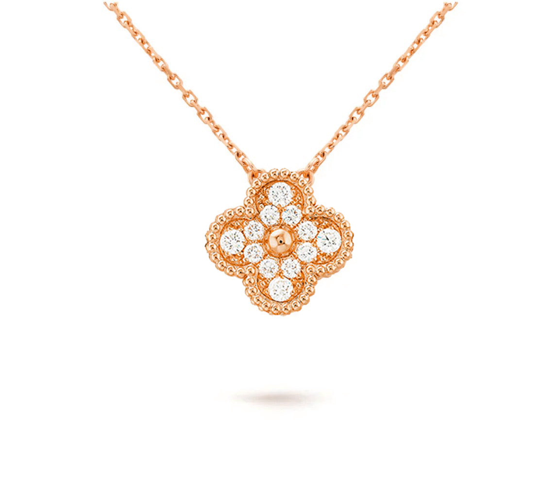 [Rani Jewelry]CLOVER 15MM SINGLE FLOWER NECKLACE COLLECTION