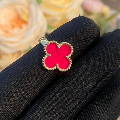 [Rani Jewelry]NEW CLOVER PINK ENAMEL RINGS