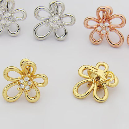[Rani Jewelry] FLOWERLACE EARRING 5 DIAMONDS