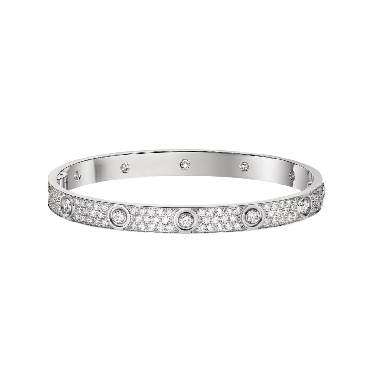 [Rani Jewelry] LOVE BRACELET 6.1MM DIAMOND-PAVED 10 BIG DIAMONDS