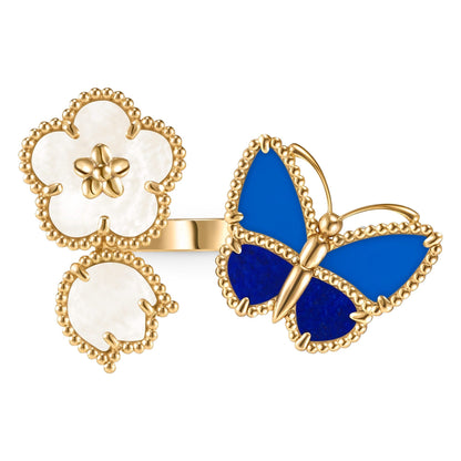 [Rani Jewelry]LUCKY SPRING BUTTERFLY OPEN-FACE RINGS