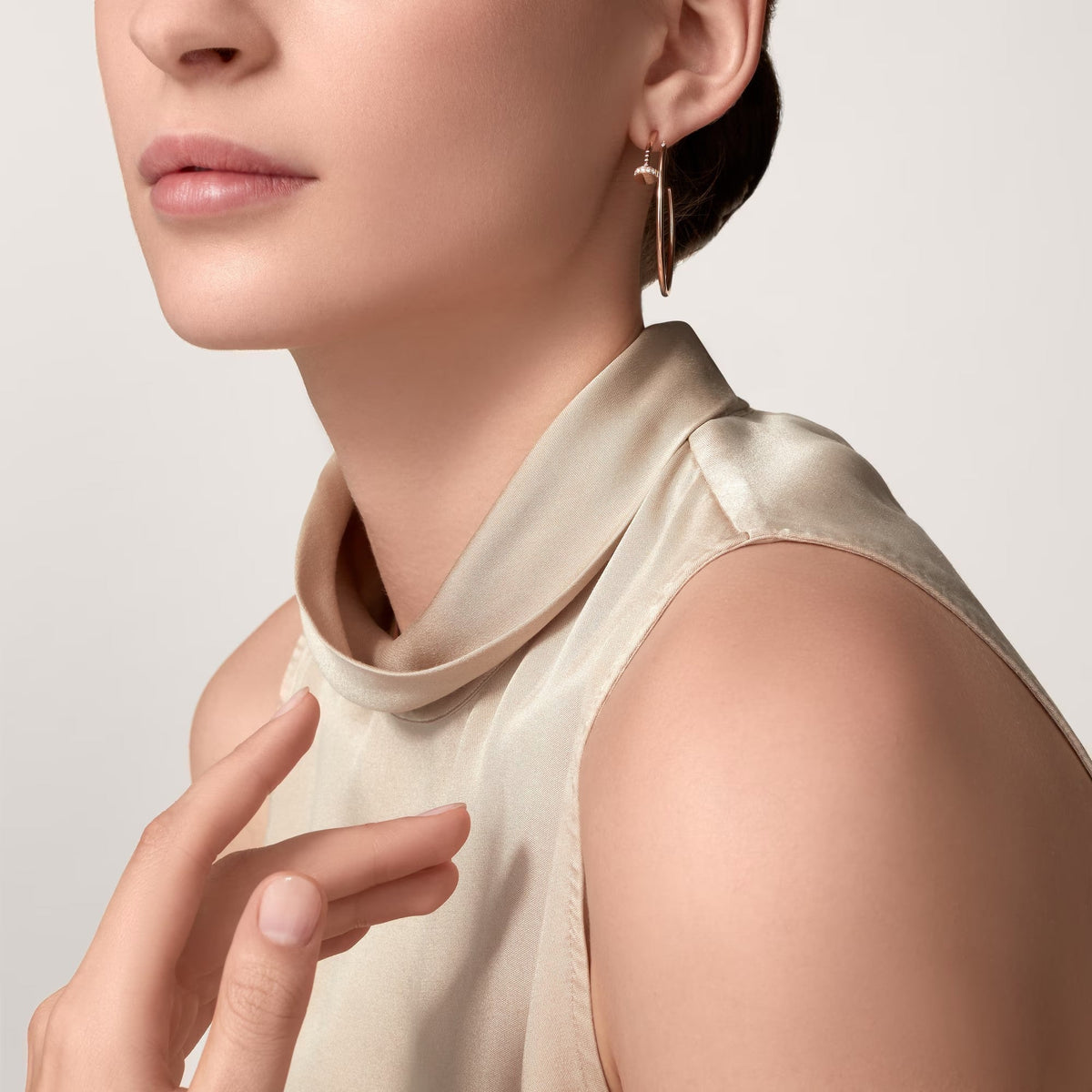 [Rani Jewelry] JUSTE HALF DIAMOND LARGE EARRINGS