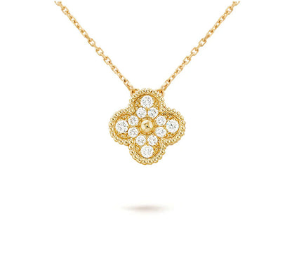 [Rani Jewelry]CLOVER 15MM SINGLE FLOWER NECKLACE COLLECTION