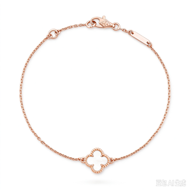 [Rani Jewelry]CLOVER WHITE MOP SINGLE FLOWER BRACELET