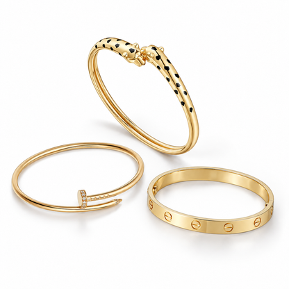 [Rani Jewelry] Panthère & LOVE  & JUSTE  Diamond Bracelet Stack Set