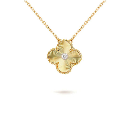 [Rani Jewelry]CLOVER 15MM DIAMOND SINGLE FLOWER NECKLACE COLLECTION