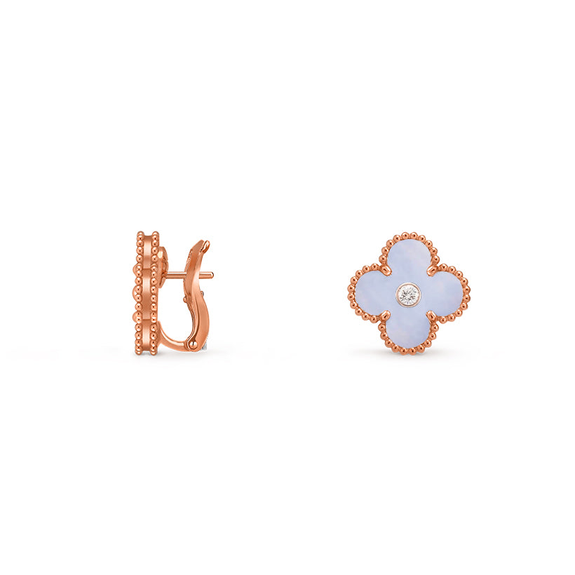 [Rani Jewelry]CLOVER 15MM MOP DIAMOND EARRINGS COLLECTION
