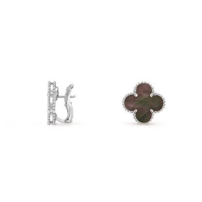 [Rani Jewelry]CLOVER SILVER 15MM MOP EARRINGS COLLECTION