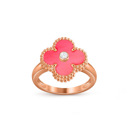 [Rani Jewelry]CLOVER DIAMOND RING ROSE GOLD COLLECTION