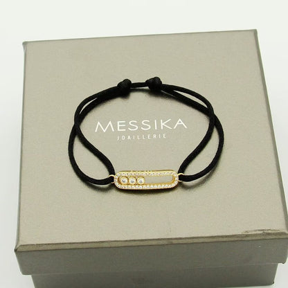 [Rani Jewelry]Messika Care(s) pink cord pavé bracelet