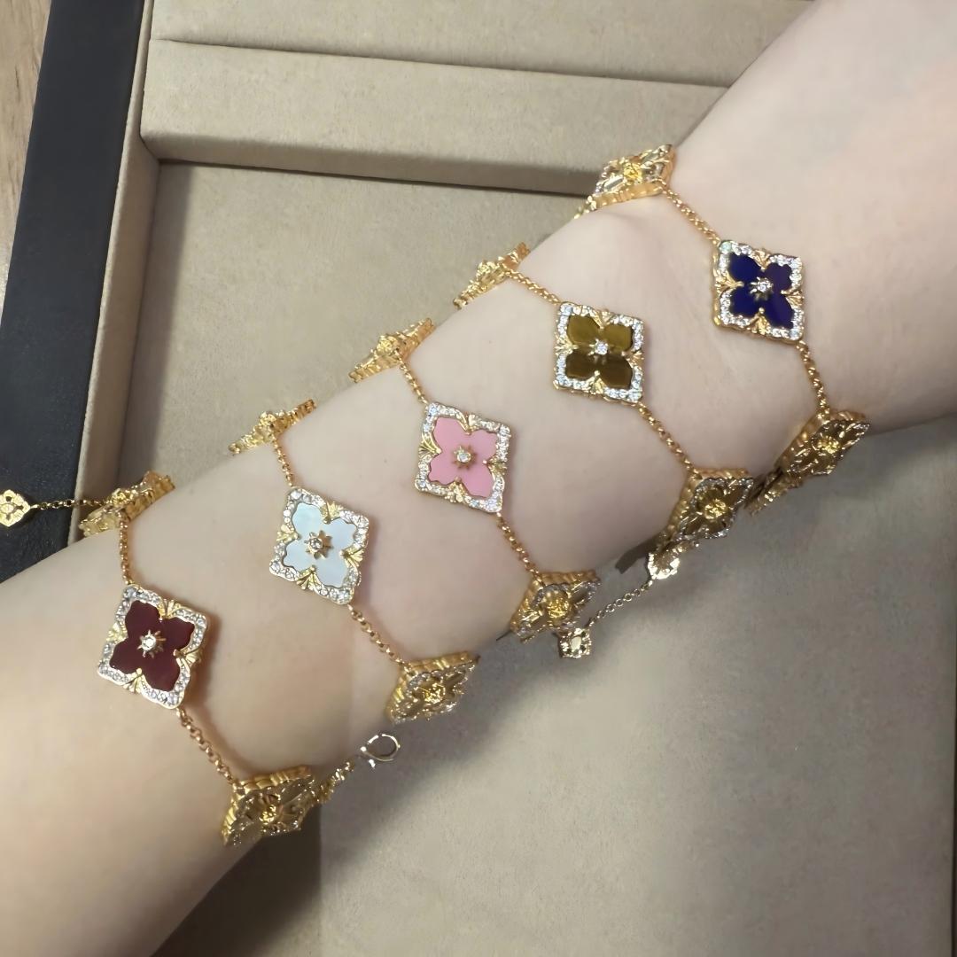 [Rani Jewelry JEWELRY] OPERA 5 MOTIFS TULLE ENAMEL BRACELET