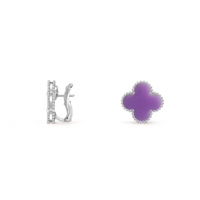 [Rani Jewelry]CLOVER SILVER 15MM MOP EARRINGS COLLECTION