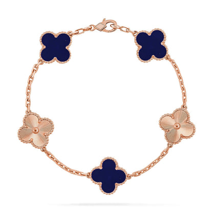 [Rani Jewelry]CLOVER 5 MOTIF LAPIS LAZULI BRACELET COLLECTION